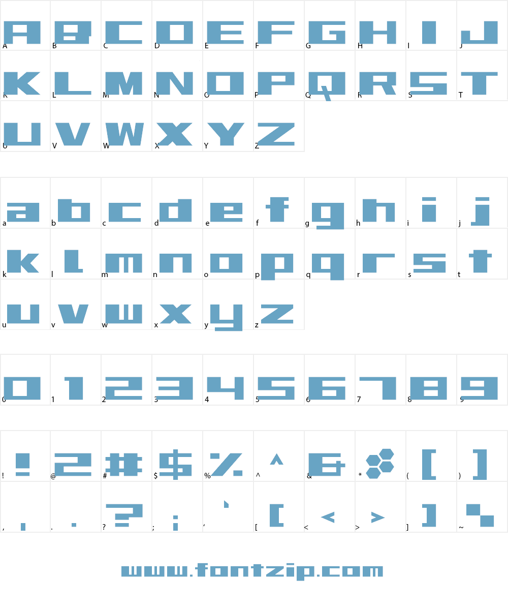 Toonami 99 Font Character